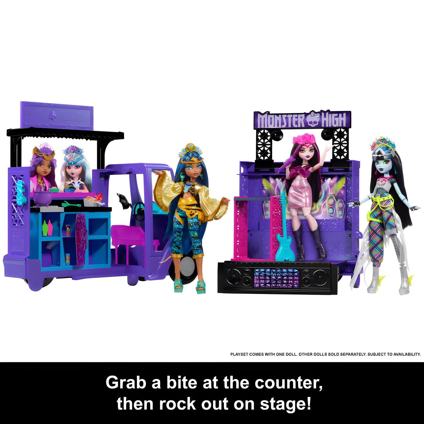 Boneca - Monster High - Monster Fest - Fangtastic Rockin' Food Truck