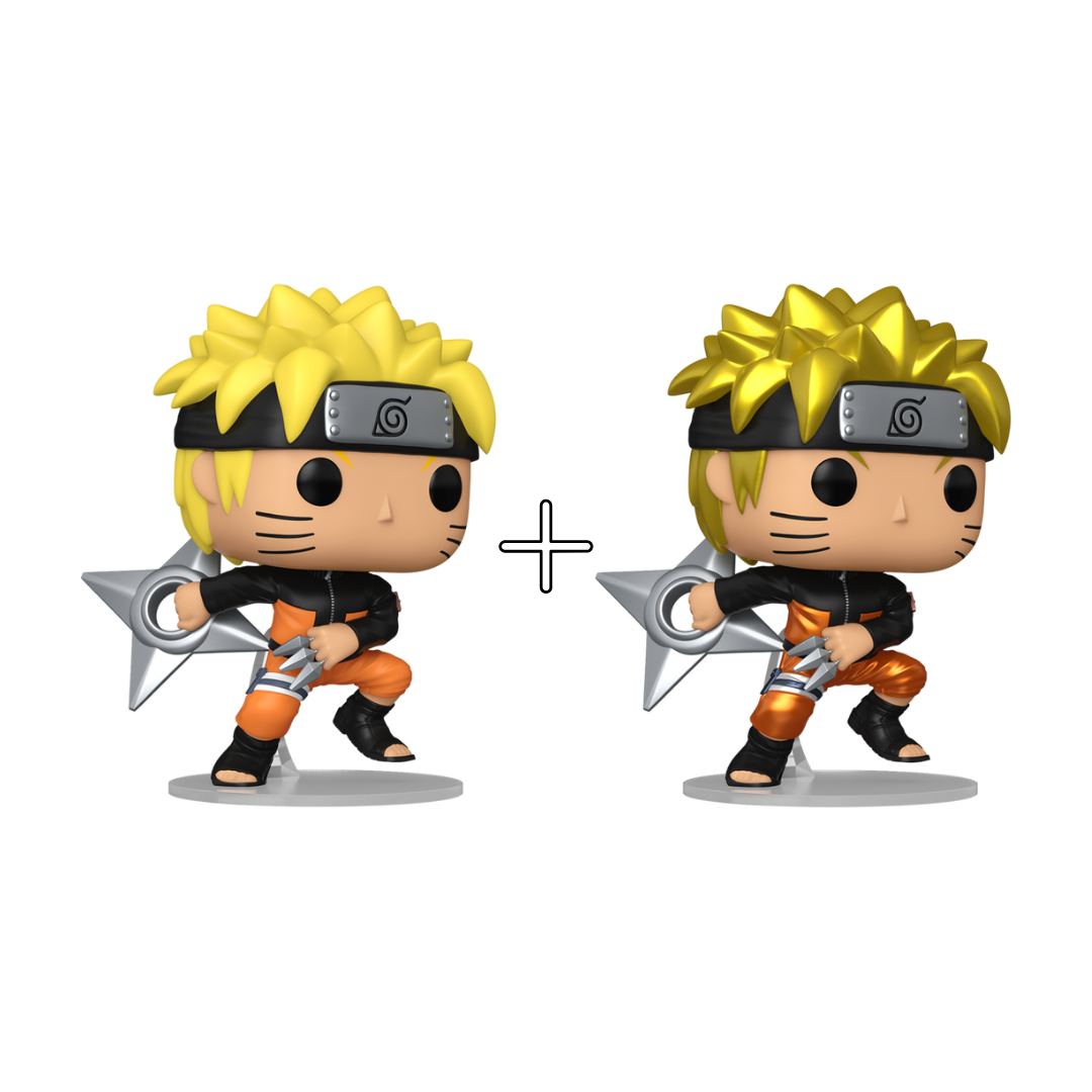  Bundle Funko Pops - Naruto Shippuden - Naruto Uzumaki (Standard + Chase)