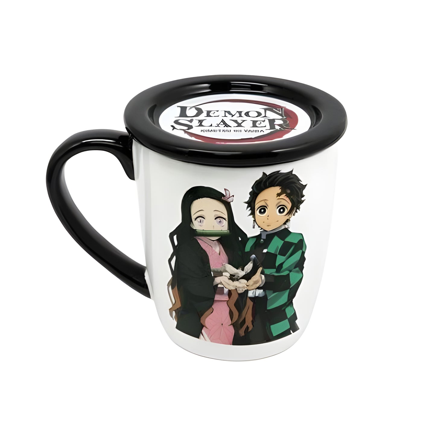 Caneca com tampa - Demon Slayer - Tanjiro e Nezuko