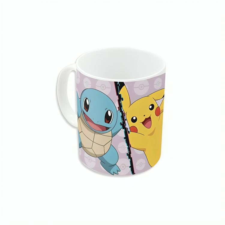 Caneca - Pokémon - Charmander, Bulbasaur, Squirtle e Pikachu