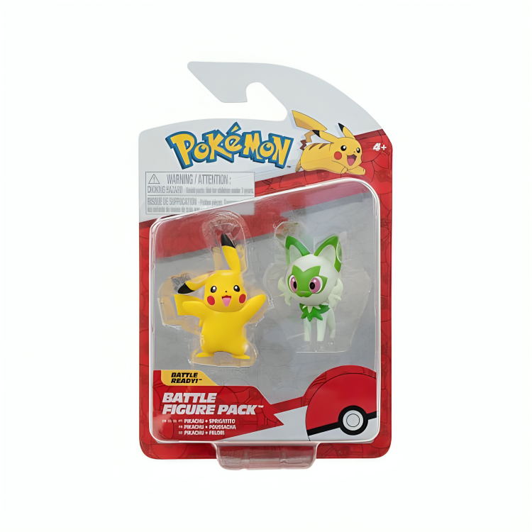 Figura - Pokémon - Pikachu & Sprigatito