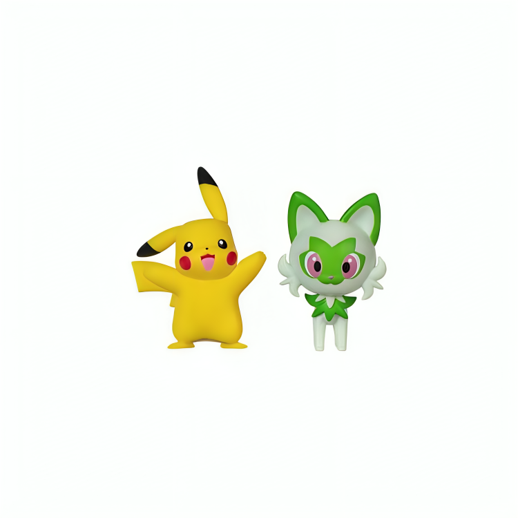 Figura - Pokémon - Pikachu & Sprigatito