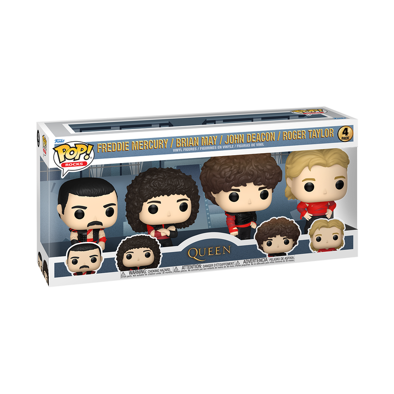 Funko Pop - Rocks - Queen - Freddie Mercury / Brian May / John Deacon / Roger Taylor (4 Pack)