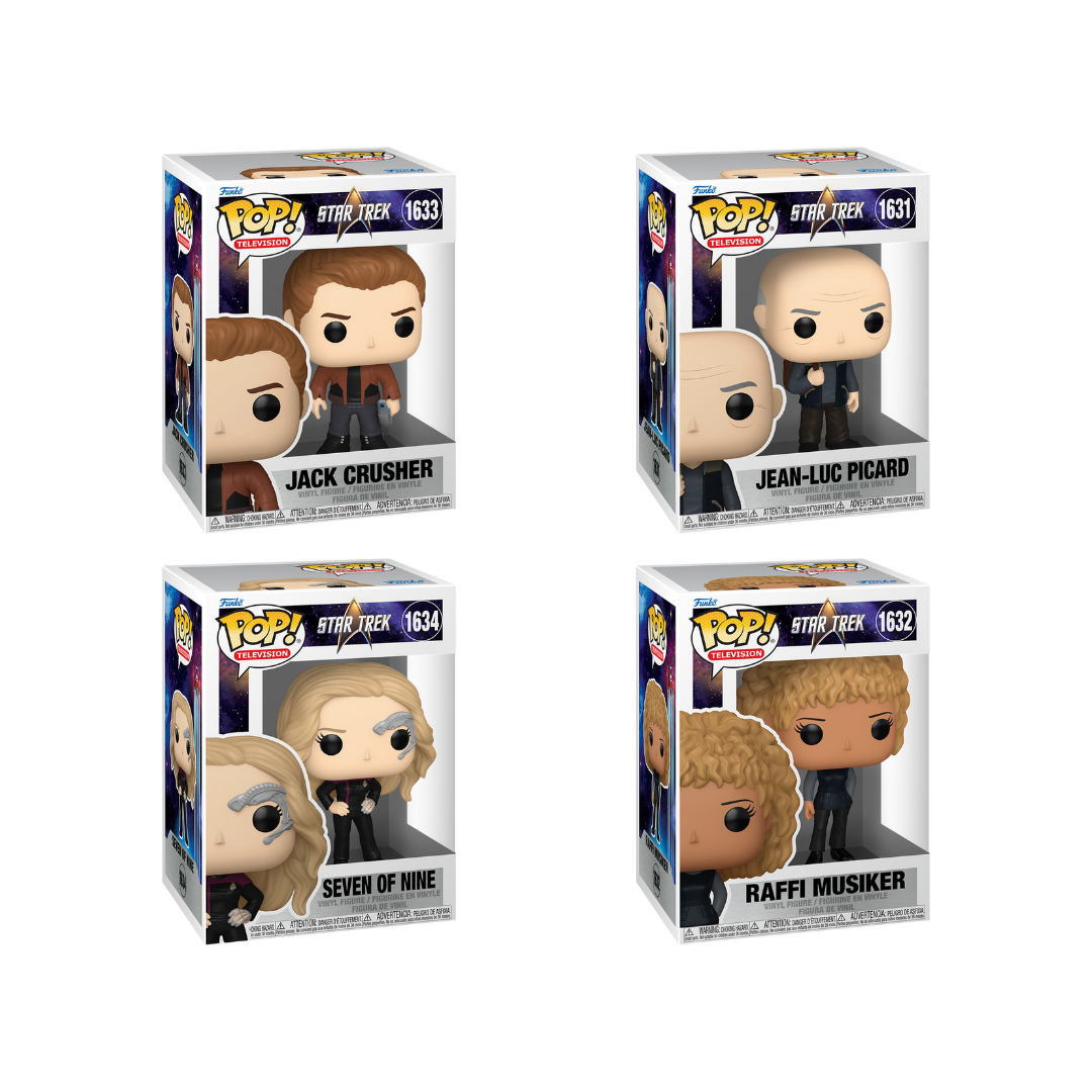  Funko Pop - Star Trek - Jean-Luc Picard, Raffi Musiker, Jack Crusher e Seven of Nine