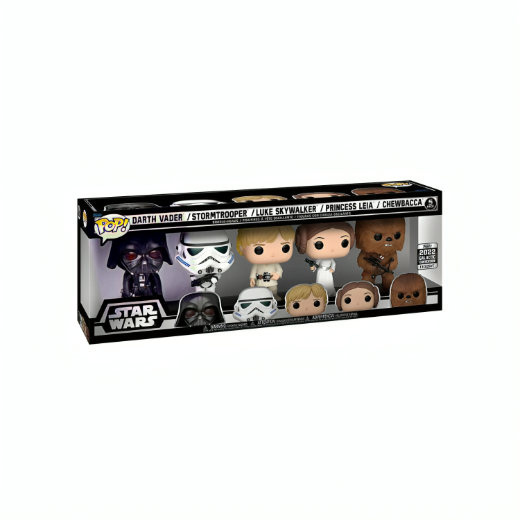 Funko Pop - Star Wars - Darth Vader, StormTrooper, Luke Skywalker, Princess Leia, Chewbacca (5 Pack)