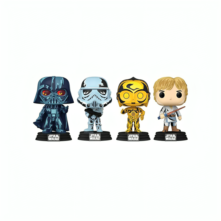 Funko Pop - Star Wars - Darth Vader, Stormtrooper, C-3PO, Luke Skywalker (4 Pack)