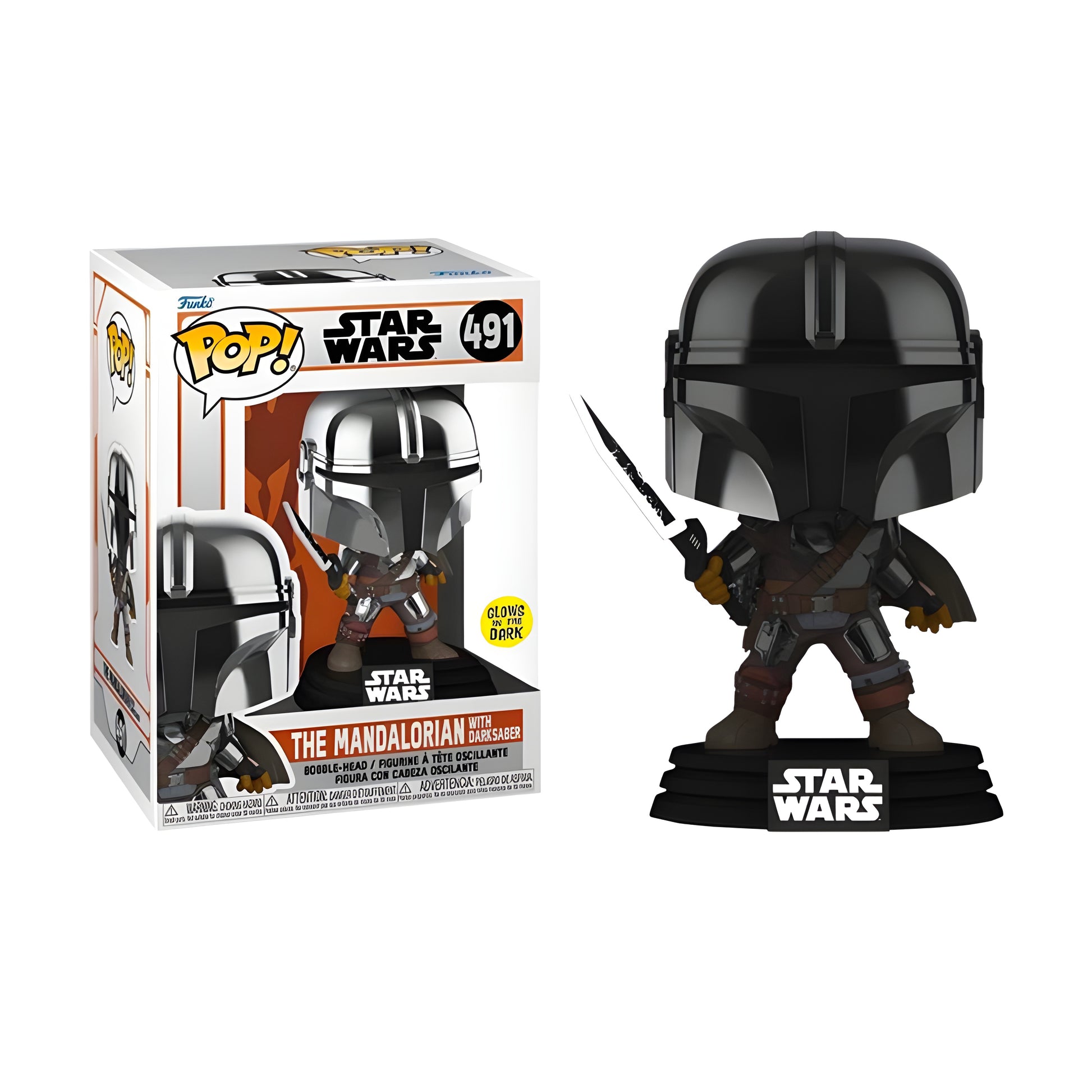 Funko Pop - Star Wars - The Mandalorian with Darksaber GITD (Special Edition)