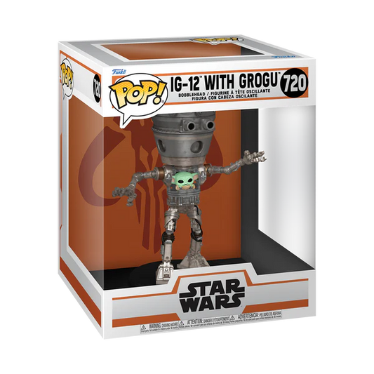 Funko Pop Deluxe - Star Wars - The Mandalorian - IG-12 with Grogu