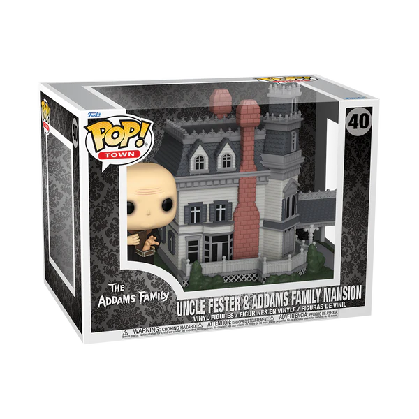 Funko Pop Town - The Addams Family - Uncle Fester & Addams Family Mansion