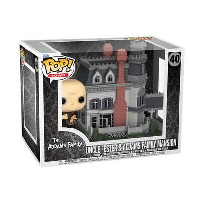 Funko Pop Town - The Addams Family - Uncle Fester & Addams Family Mansion