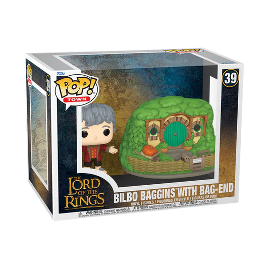 Funko Pop Town - The Lord Of The Rings - Bilbo Baggins With Bag-End