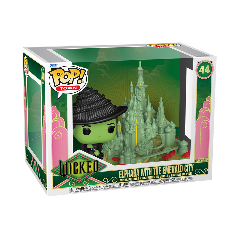 *Pré-reserva* Funko Pop Town - Wicked - Elphaba with the Emerald City