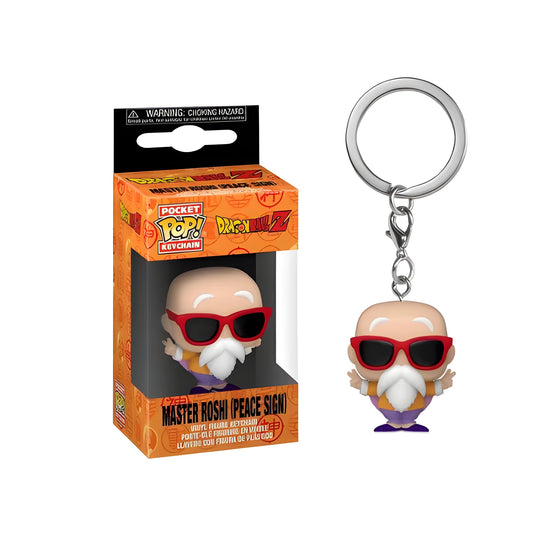 Pocket Pop Keychain - Dragon Ball Super - Master Rochi (Peace Sign)