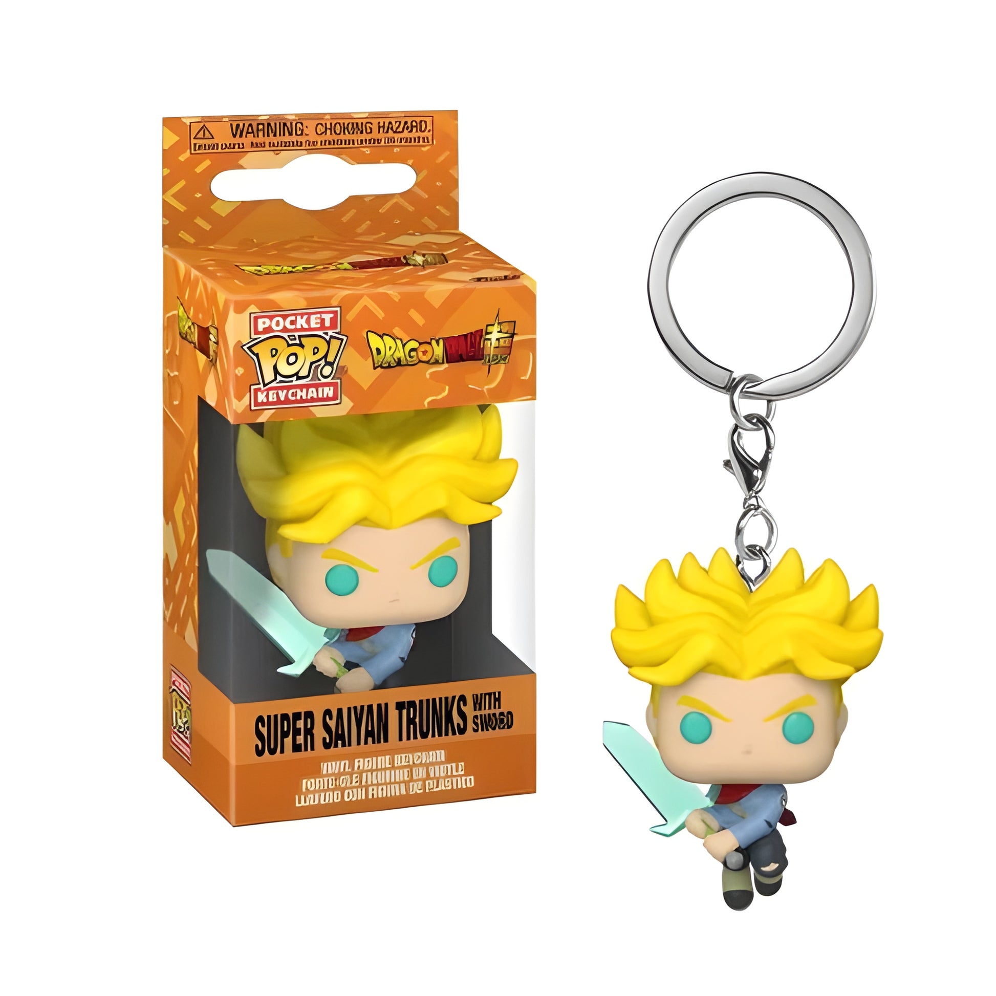 Pocket Pop Keychain - Dragon Ball Super - Super Saiyan Tranks with Sword