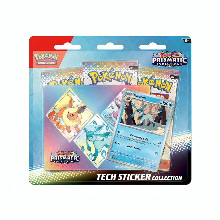 Pokémon TCG - Scarlet & Violet - Prismatic Evolutions - Glaceon  Tech Sticker Collection