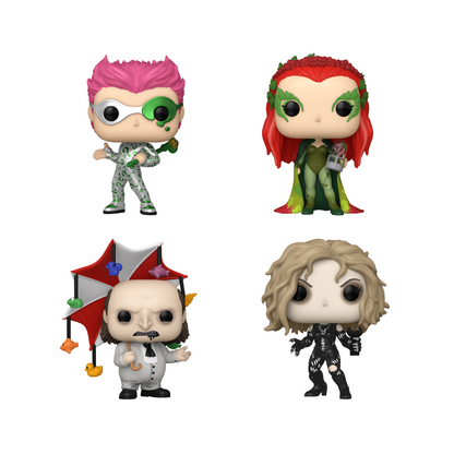 Wave Funko Pops - DC - Batman - Poison Ivy, The Riddler, The Penguin e Catwoman
